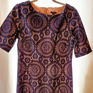 R & K Blue and Nude Dress